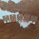 Rectangular Shape Sports Ball Stud Earrings