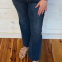 Alexa-Mid Rise Harsh Contrast Wash & Cut Hem Bootcut