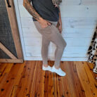Brushed Microfiber Wide Waistband Full Length Leggings With Pockets