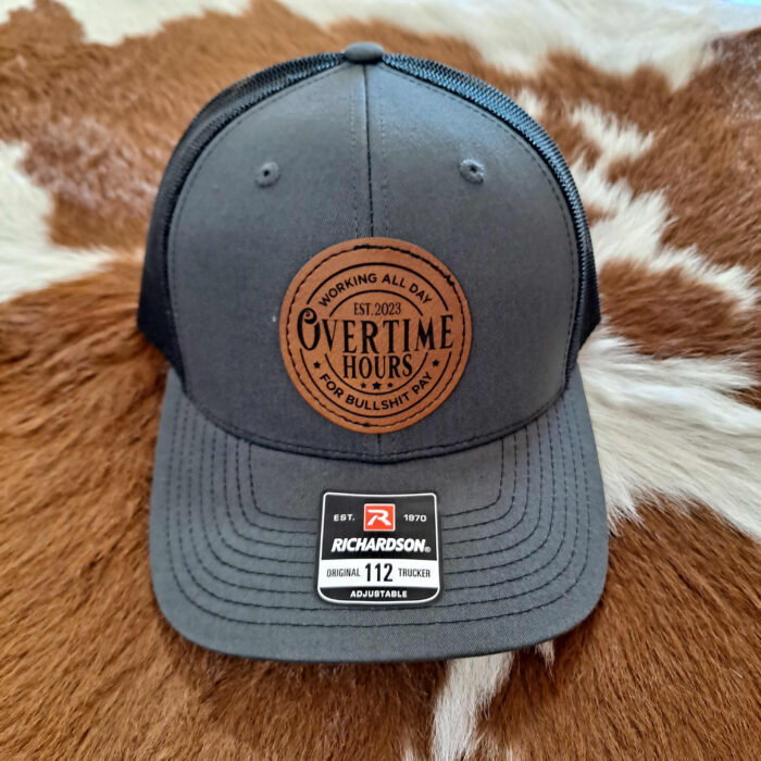 OVERTIME HOURS Est. 2023 Round Patch Hat OVERTIME HOURS Est. 2023 Round Patch Hat