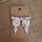 Genuine Cowhide Arrow Shaped Dangling Earrings