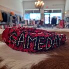 Red Sequin Game Day Rhinestone Accent Knot Headband
