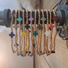 Beaded Stretch Bracelets with Crosses