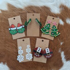 Christmas Tree Dangling Earrings
