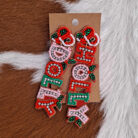 Christmas Western Holly Dolly Post Earrings