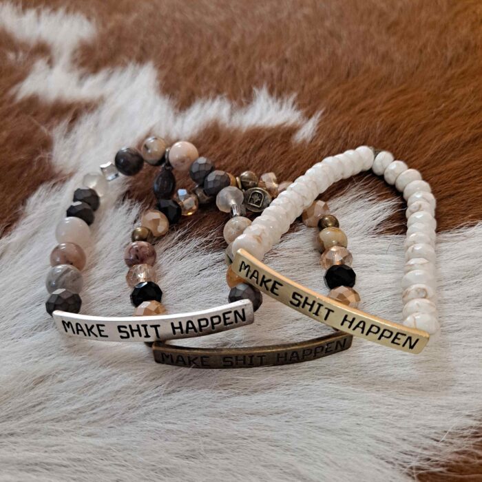 Sassy Sayings Natural Stone and Crystal Beaded Stretch Bracelets Sassy Sayings Natural Stone and Crystal Beaded Stretch Bracelets