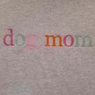 Dog Mom Rainbow Embroidered Graphic Sweatshirt
