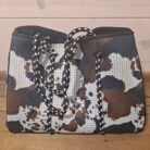 Large Waterproof, Washable Cowhide Print Tote with Wristlet