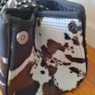Large Waterproof, Washable Cowhide Print Tote with Wristlet