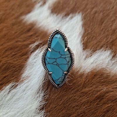 Marquise Natural Turquoise Ring