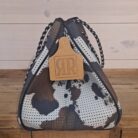 Large Waterproof, Washable Cowhide Print Tote with Wristlet