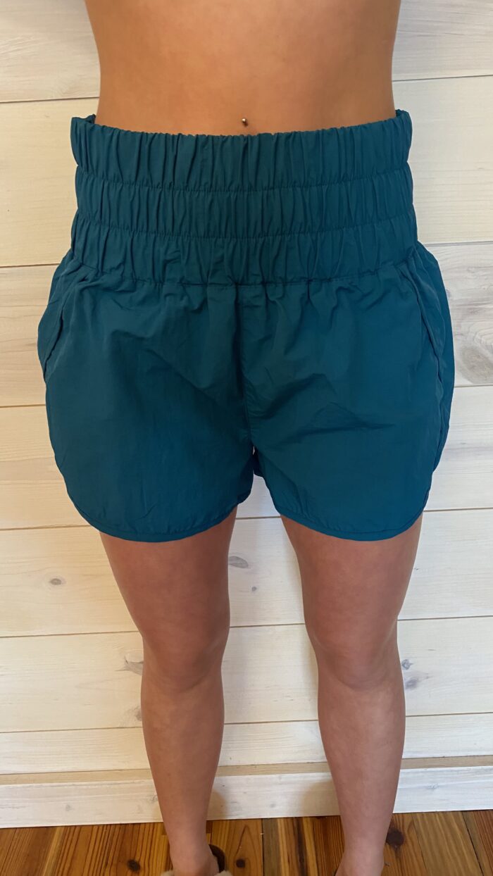 Windbreaker Smocked Waistband Running Shorts with Mesh Waist Pocket Windbreaker Smocked Waistband Running Shorts with Mesh Waist Pocket