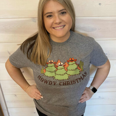Howdy Christmas Tree Trio Graphic Tee