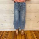 Large Patch Pocket Drawstring Paperbag Waist Barrel Jeans