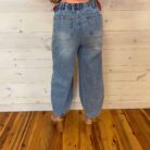 Large Patch Pocket Drawstring Paperbag Waist Barrel Jeans