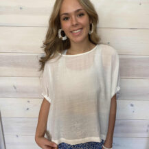 Elastic Sleeve Blouse Top