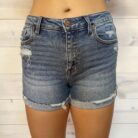 Kimbie-Mid Rise Cuffed Shorts