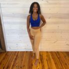 Brushed Microfiber Full Length Leggings with V-Back Scrunch