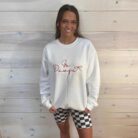 Checkerboard Printed High Waist Biker Shorts