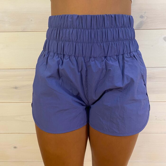 Windbreaker Smocked Waistband Running Shorts with Mesh Waist Pocket Windbreaker Smocked Waistband Running Shorts with Mesh Waist Pocket