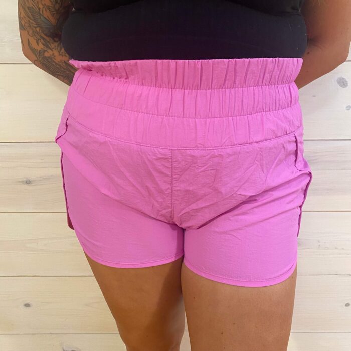 Windbreaker Smocked Waistband Running Shorts with Mesh Waist Pocket Windbreaker Smocked Waistband Running Shorts with Mesh Waist Pocket