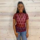 Lace See-Through Layering Short Sleeve Top