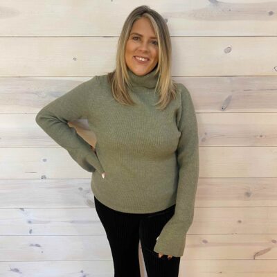 Turtle Neck Knitted Sweater
