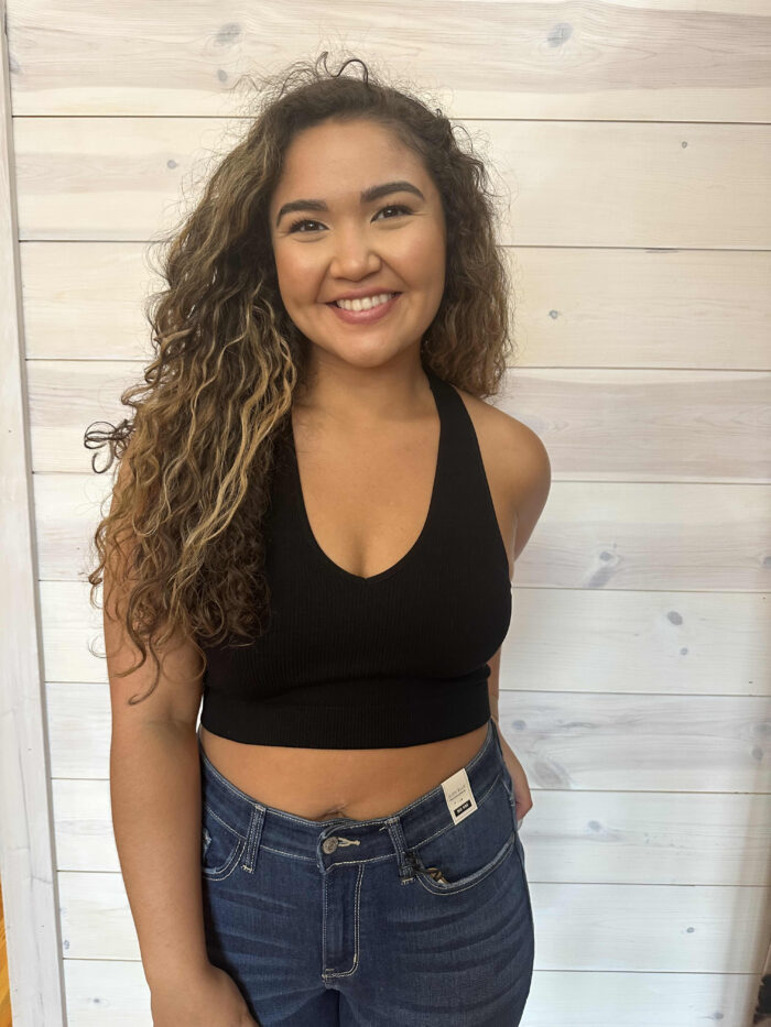 Ribbed Cropped Racerback Tank Top Ribbed Cropped Racerback Tank Top