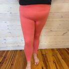 Brushed Microfiber Full Length Leggings with V-Back Scrunch