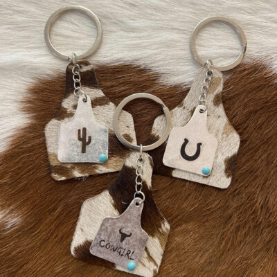 Cow Tag Keychain