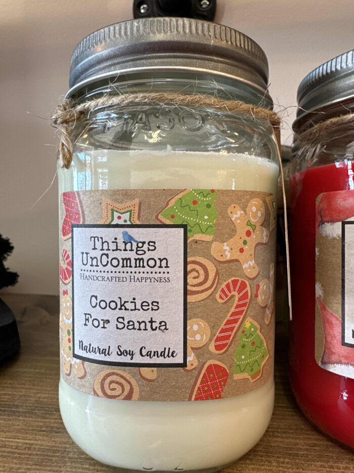 Cookies For Santa Fresh Baked Sugar Cookie Scent US Grown Soy Wax Candle With Cotton Wick