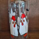 Holiday Glass Cup With Bamboo Lid And Glass Straw