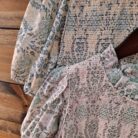 Printed Cotton Voile Crochet Dress With Pockets