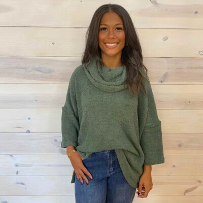 Hartlie Oversized Sweater Top With High Low Hem