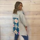 100% Cotton Floral Patchwork Reverse Seam 1/2 Sleeve Top