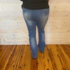 Tracey-Washed Flare  Button Fly Jeans