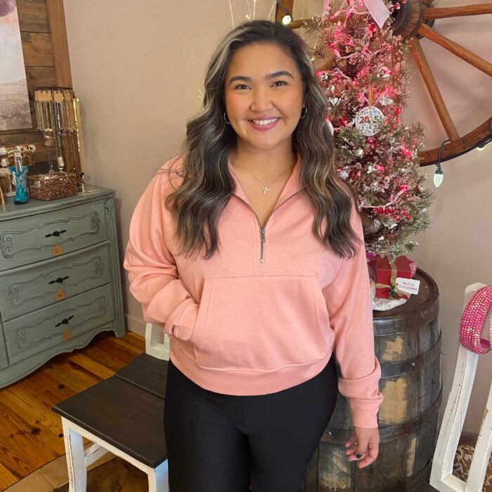 Scuba Half Zip Pullover With Kangaroo Pocket