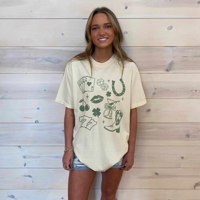 100% Cotton Lucky Doodle St. Patrick’s Day Graphic Tee