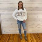 Coffee Weather Leopard Crewneck Graphic Sweatshirt