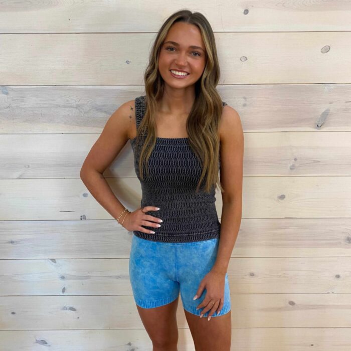 Washed Seamless High Waisted Shorts