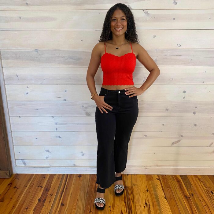 Acid Washed High Waist Frayed Hem Bootcut Ankle Pants