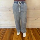 Ellen-Elastic Band Slouchy Cropped Barrel Seam Detail Jeans