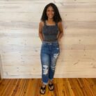 Seamless Winkle Stone Washed Tank Top