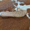 Ding Slip On Gold Studded Sandals