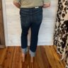 Angie-Mid Rise 4″ Cuff Minimal Destroy Straight (Tall/Long Opt)