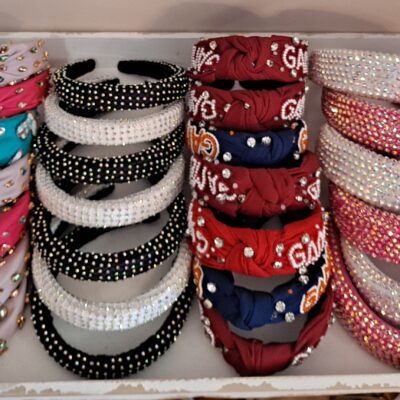 Puffy Mesh Rhinestone Headband