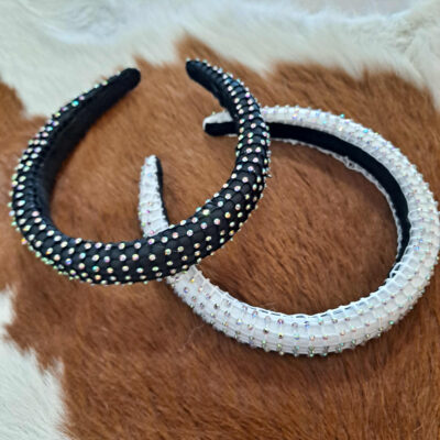 Puffy Mesh Rhinestone Headband