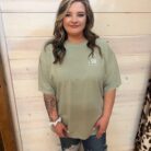 Rustic Rebel Black “RR” Cow Tag Logo Graphic Tee