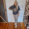 Howdy Pumpkin Leopard Graphic Tee