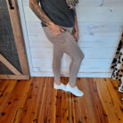 Brushed Microfiber Wide Waistband Full Length Leggings With Pockets